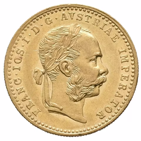Dukát 1888, velmi pěkná zachovalost, patina, zbytky lesku, rysky