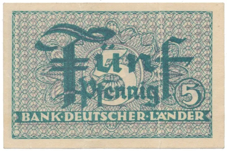 Německo - NSR, 5 Pfennig (1948), Ros.250a