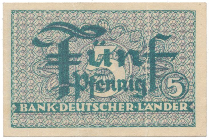 Německo - NSR, 5 Pfennig (1948), Ros.250a