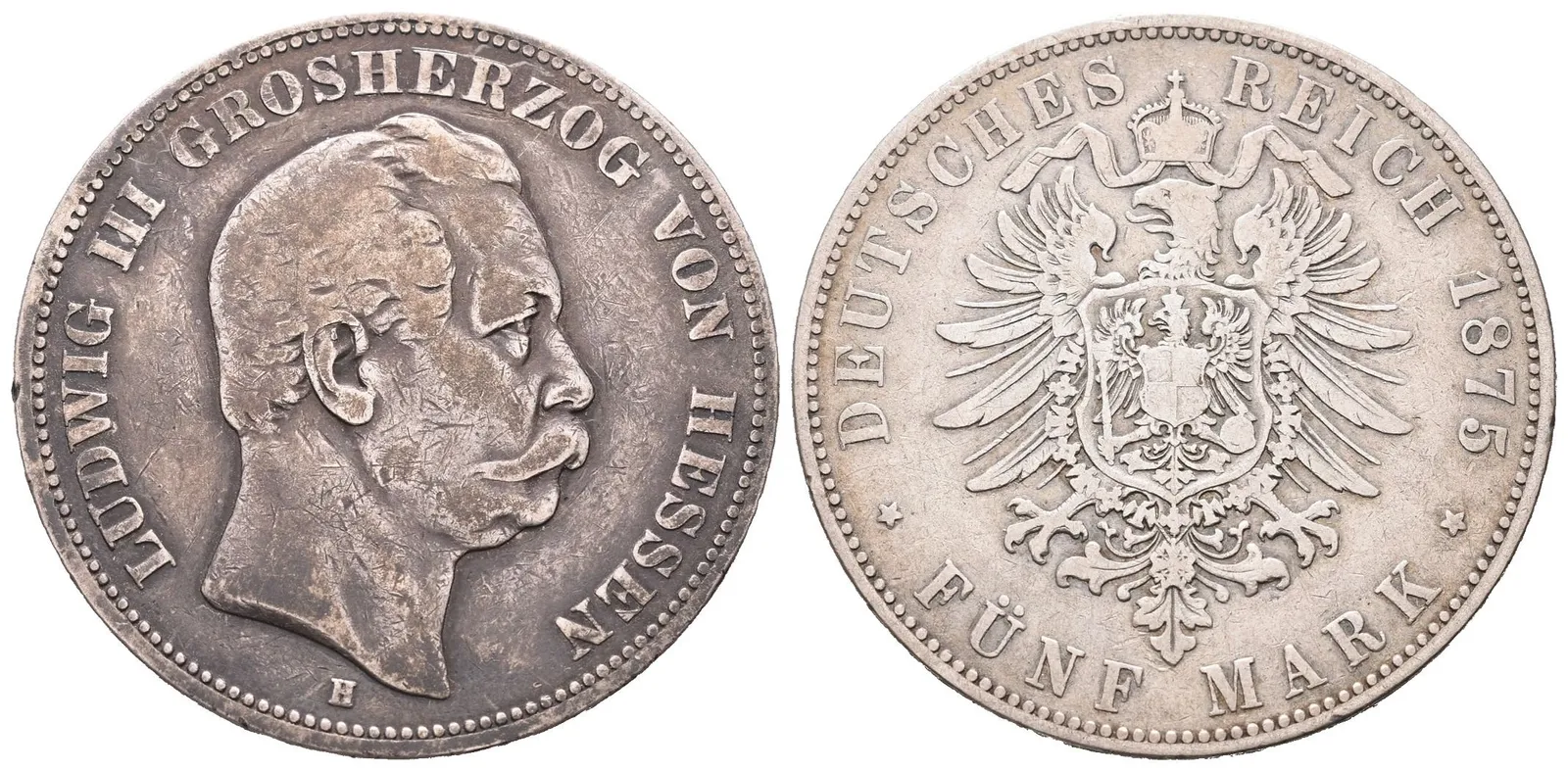 Hessen, 5 Marka 1875 H