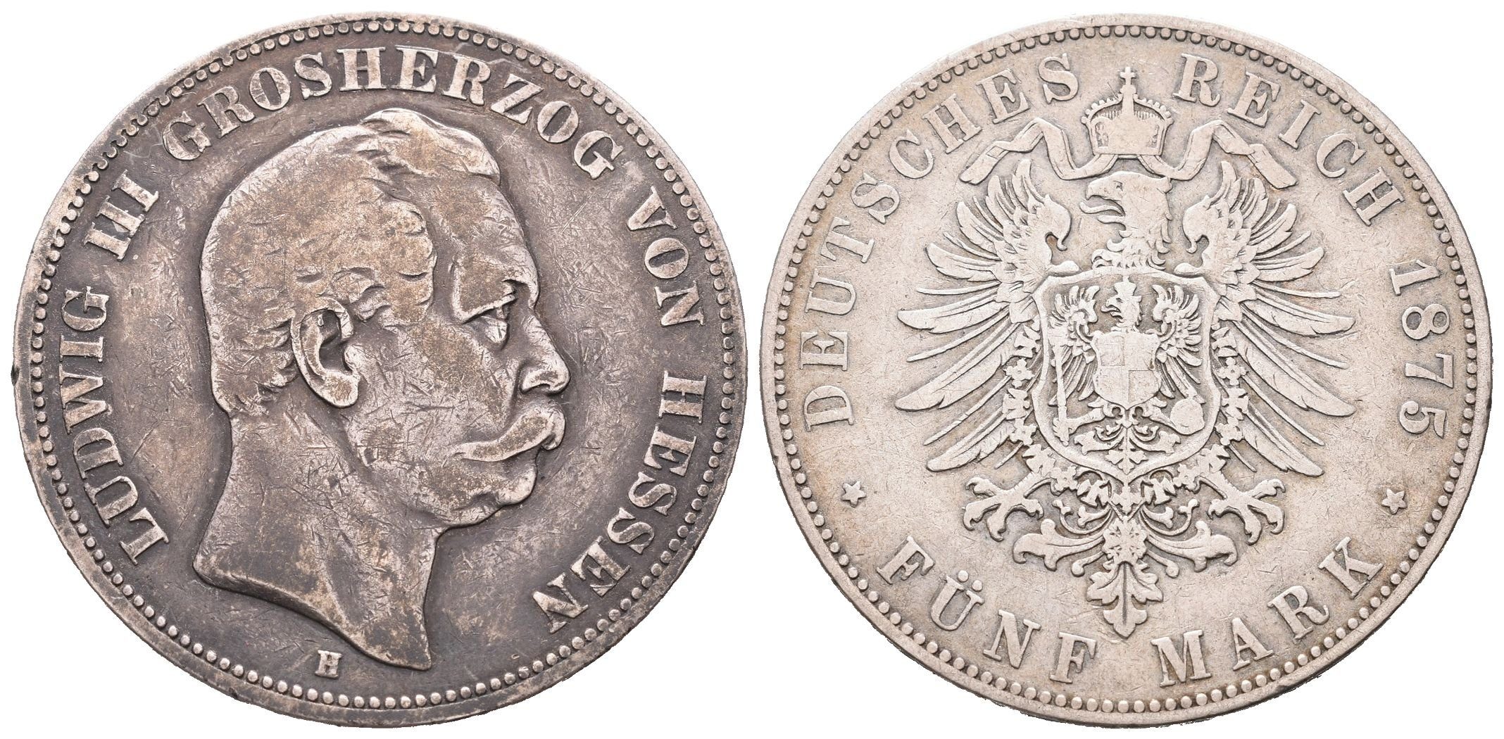 Hessen, 5 Marka 1875 H