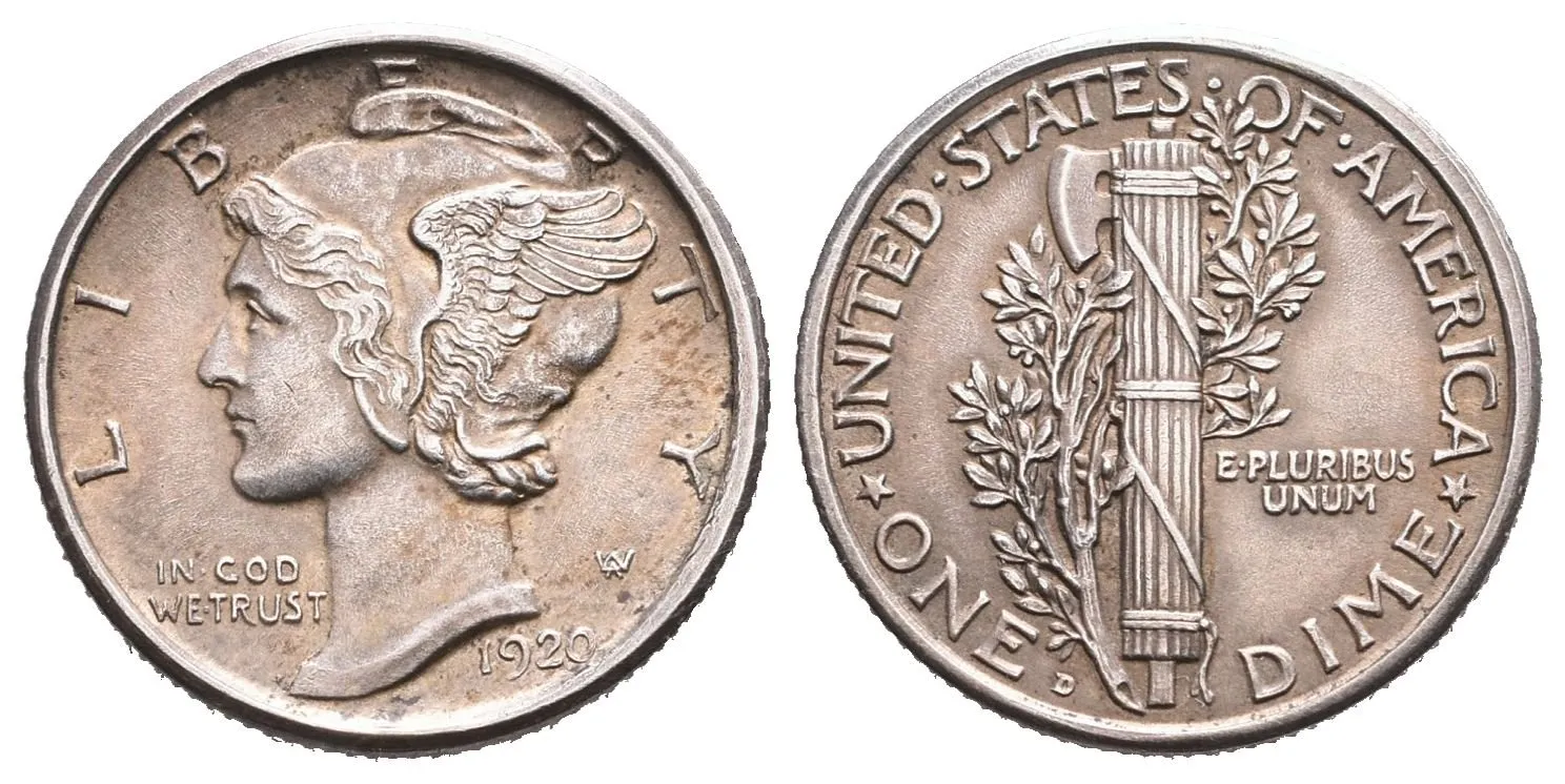 USA, Dime 1920 D