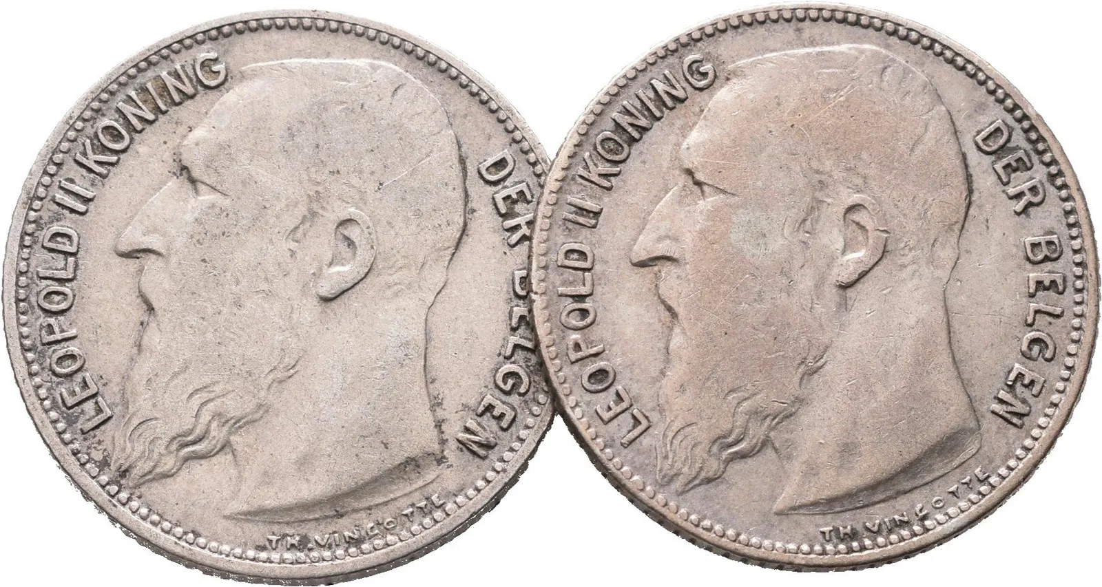 Belgie, 1 Frank 1904, 1909