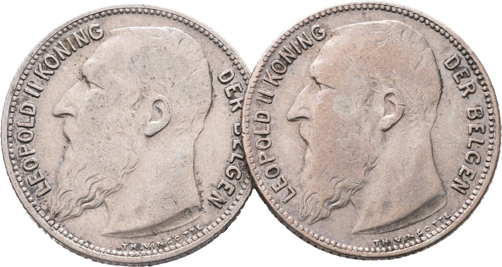 Belgie, 1 Frank 1904, 1909