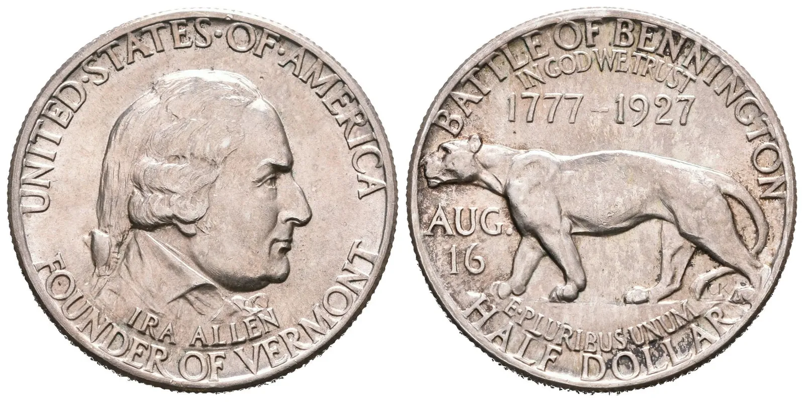 USA, 1/2 Dollar 1927 - Vermont Sesquicentennial