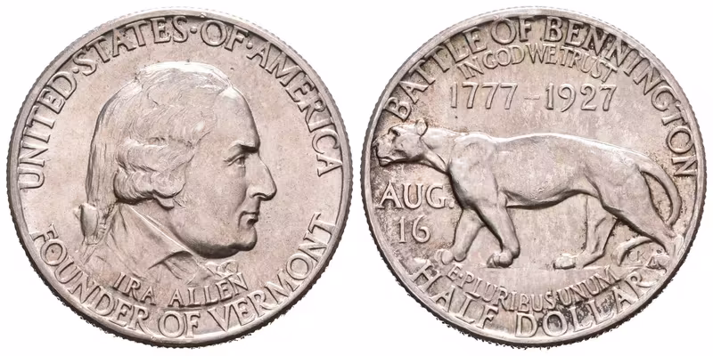 USA, 1/2 Dollar 1927 - Vermont Sesquicentennial