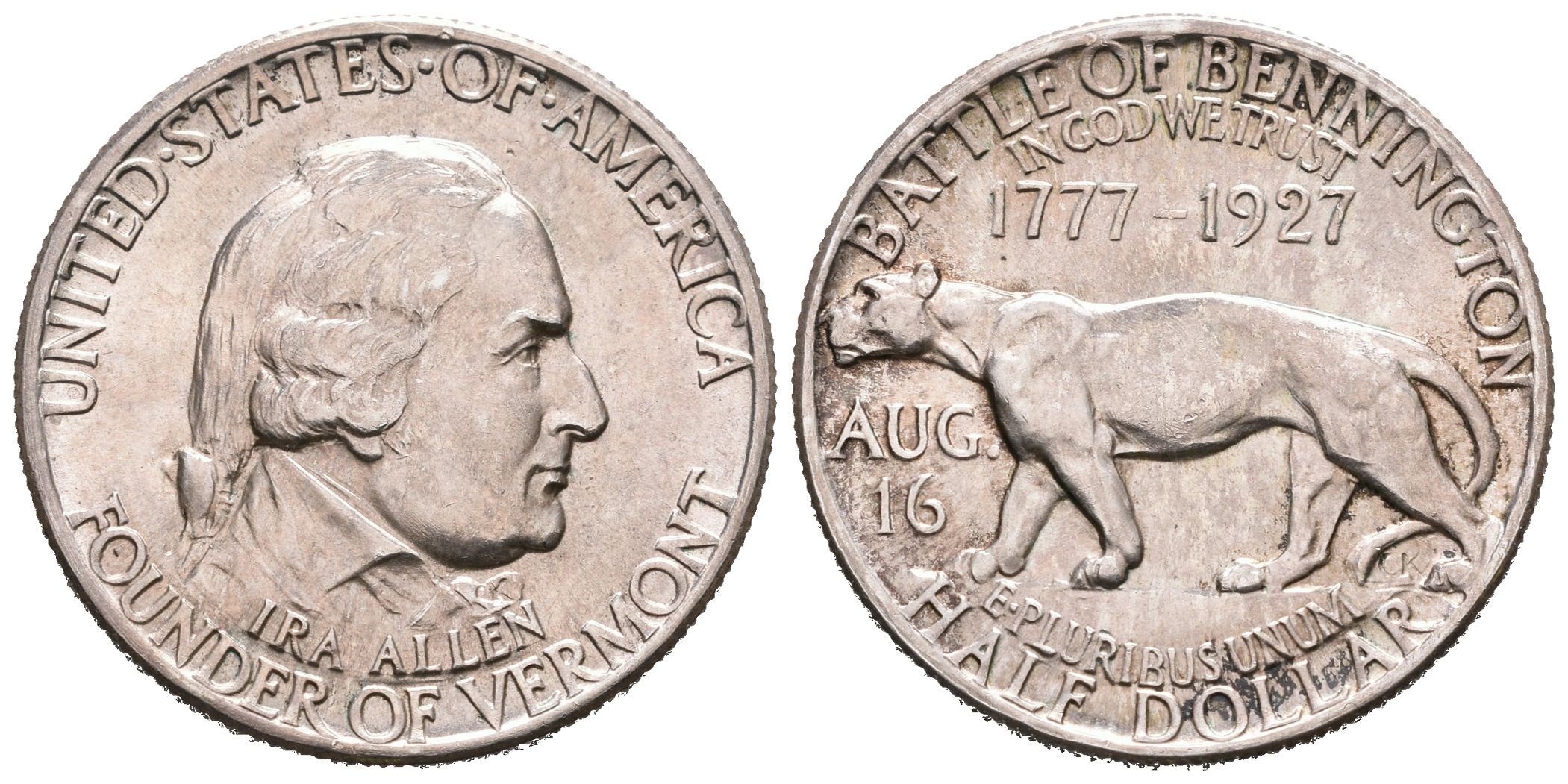 USA, 1/2 Dollar 1927 - Vermont Sesquicentennial
