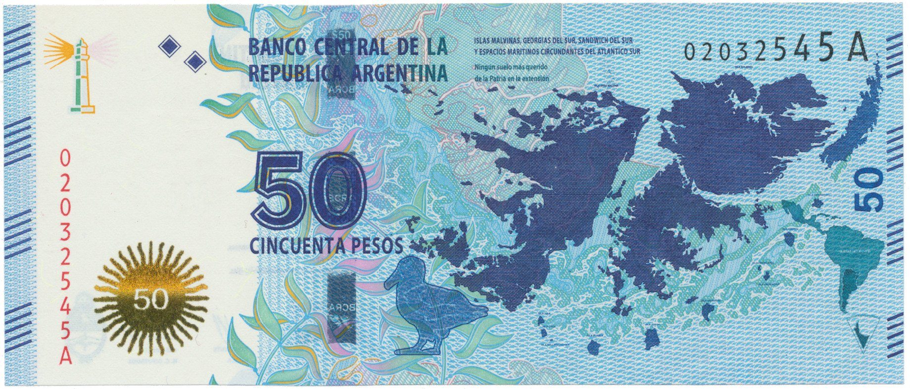 Argentina, 50 Pesos 2015, P.362