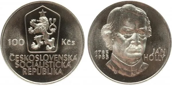 100 Kčs 1985 - Ján Hollý, PROOF