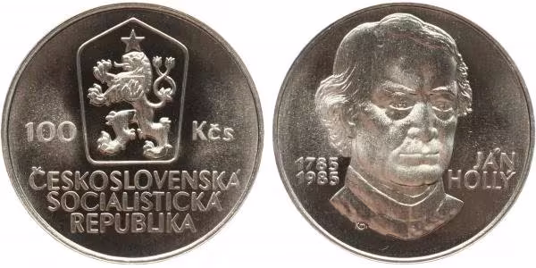 100 Kčs 1985 - Ján Hollý, PROOF