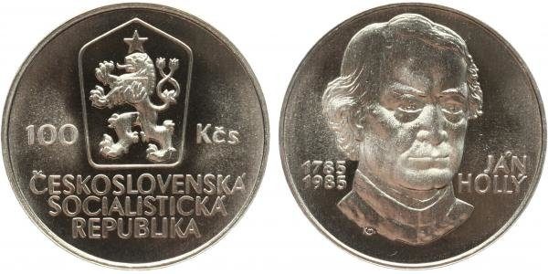 100 Kčs 1985 - Ján Hollý, PROOF
