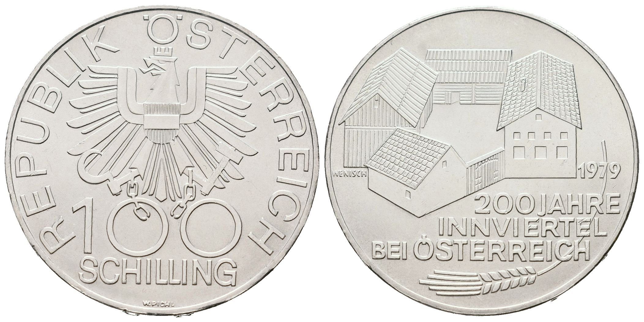 Rakousko, 100 Schilling 1979 - Innviertel
