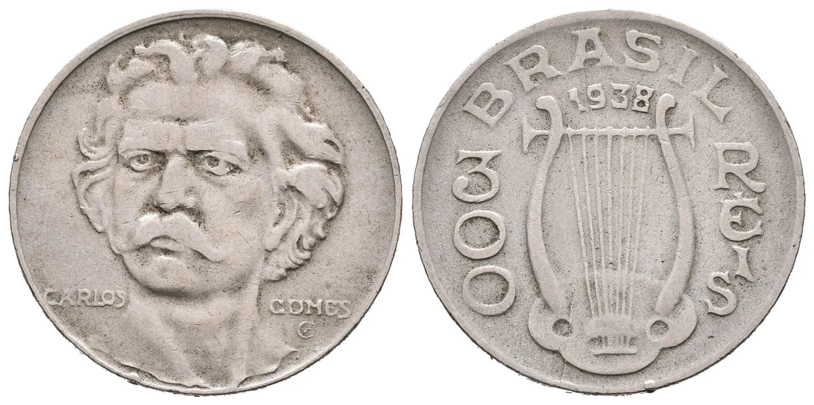 Brazílie, 300 Reis 1938