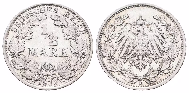 Německé císařství, 1/2 Marka 1913 E