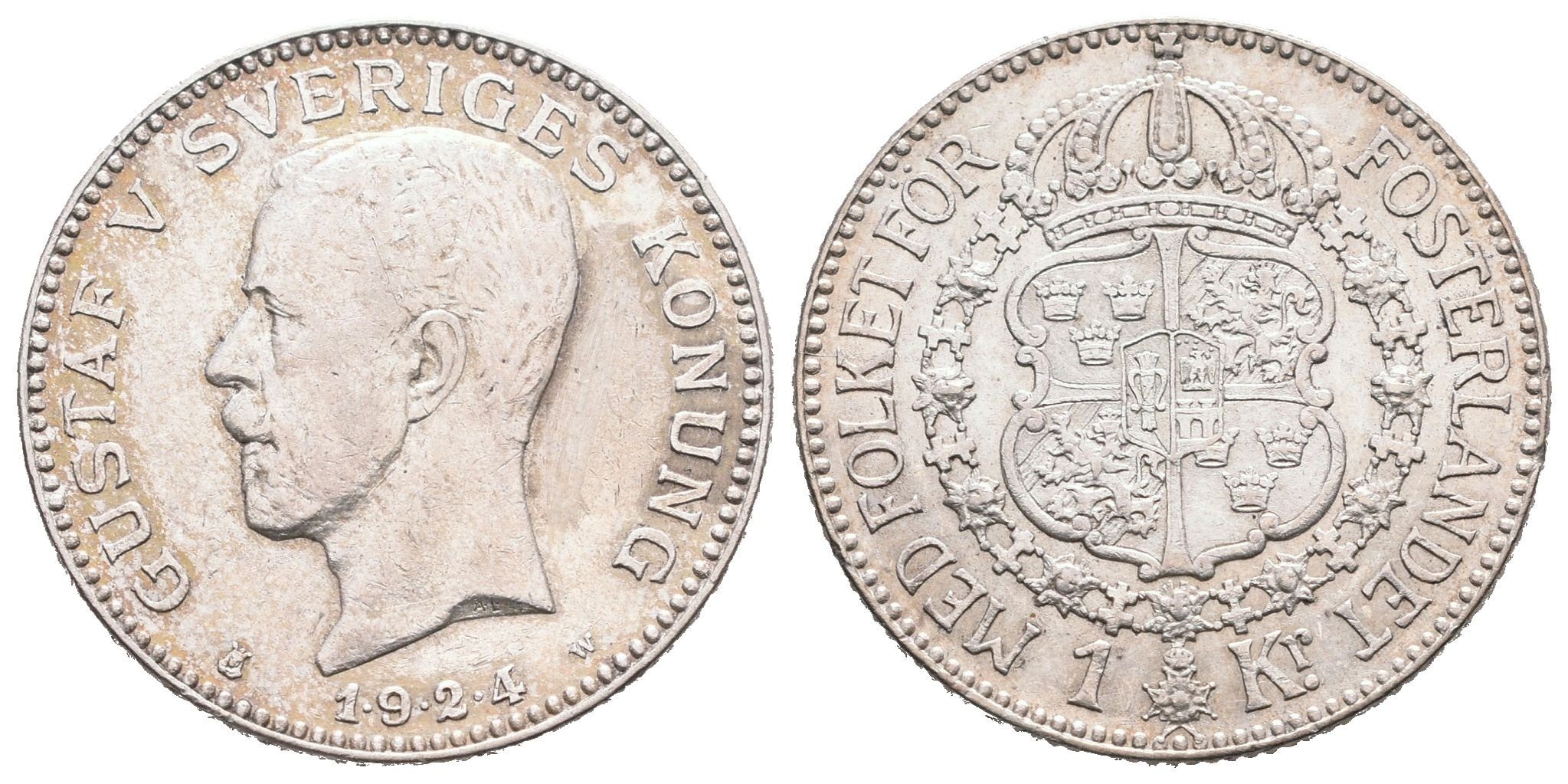 Švédsko, 1 Koruna 1924