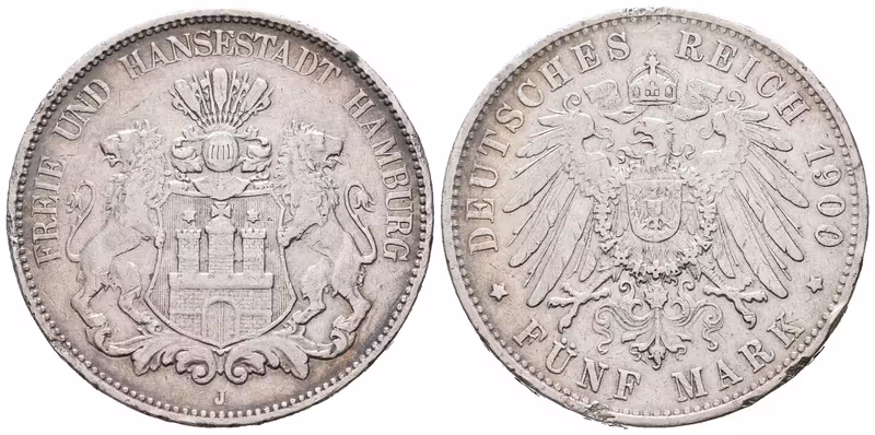 Hamburg, 5 Marka 1900