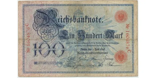 Německo, 100 Mark 1898, Ro.17
