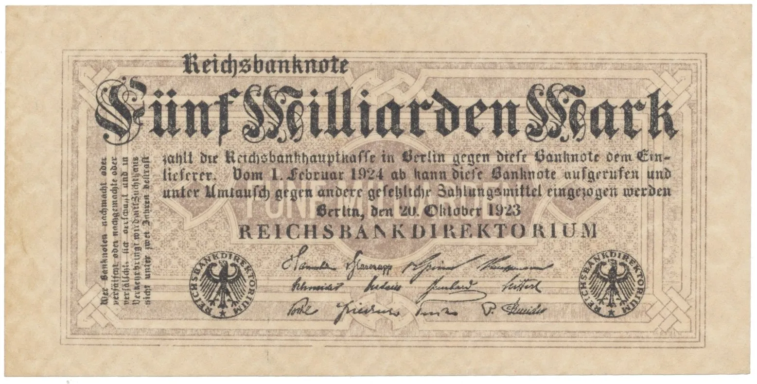 Německo, 5 Milliarden Mark 1923, Ro.120e