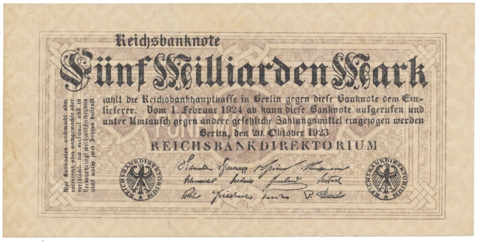 Německo, 5 Milliarden Mark 1923, Ro.120e
