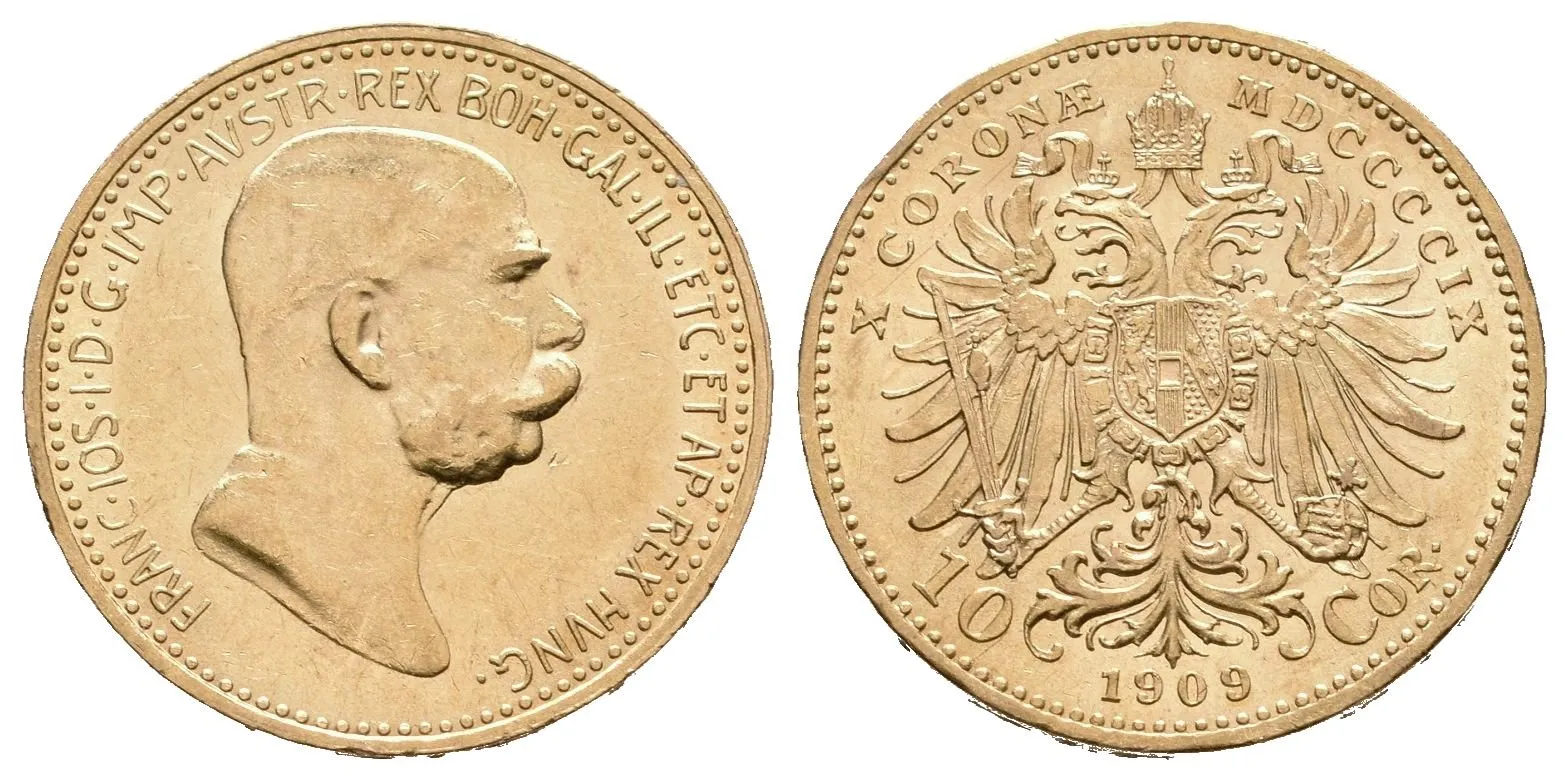 10 Koruna 1909, typ Marschall