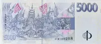 5000 Koruna 2023/2026 - K 100. výročí založení Národní banky Československé, série M - fotografie 3