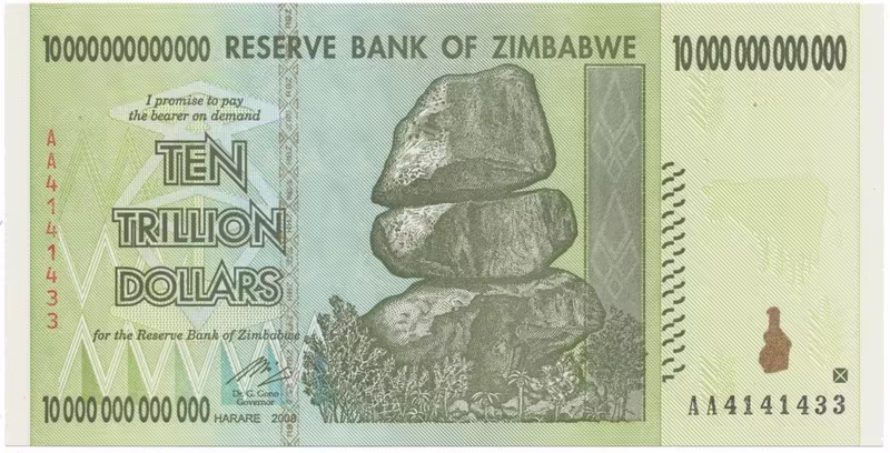 Zimbabwe, 10 Trillion Dollars 2008, P.88