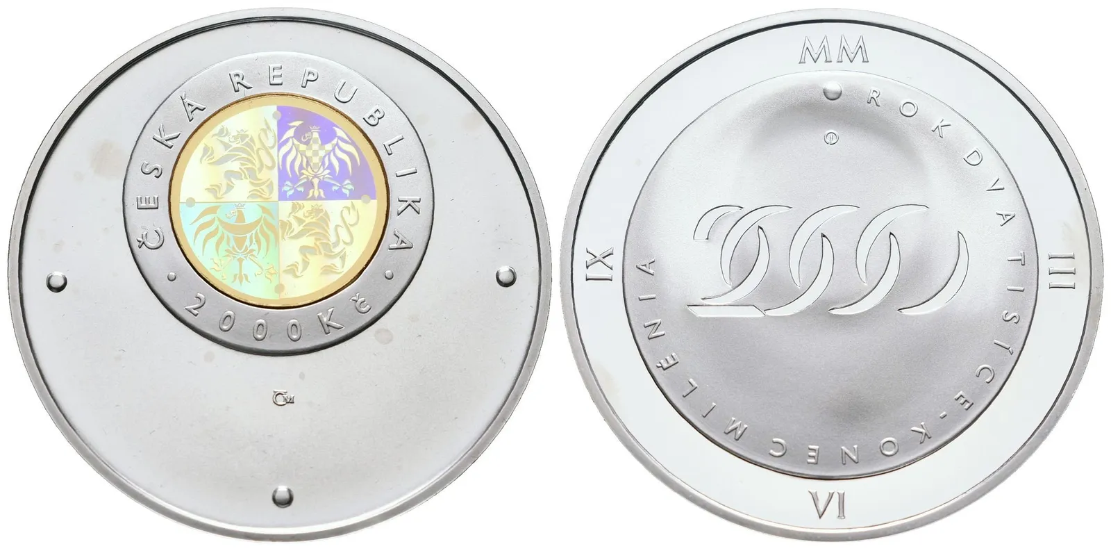2000 Kč 2000 - Rok dva tisíce - konec milénia, PROOF