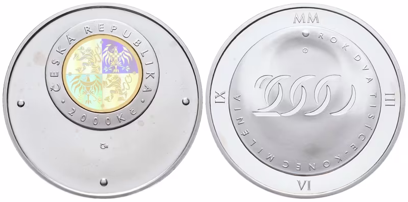 2000 Kč 2000 - Rok dva tisíce - konec milénia, PROOF