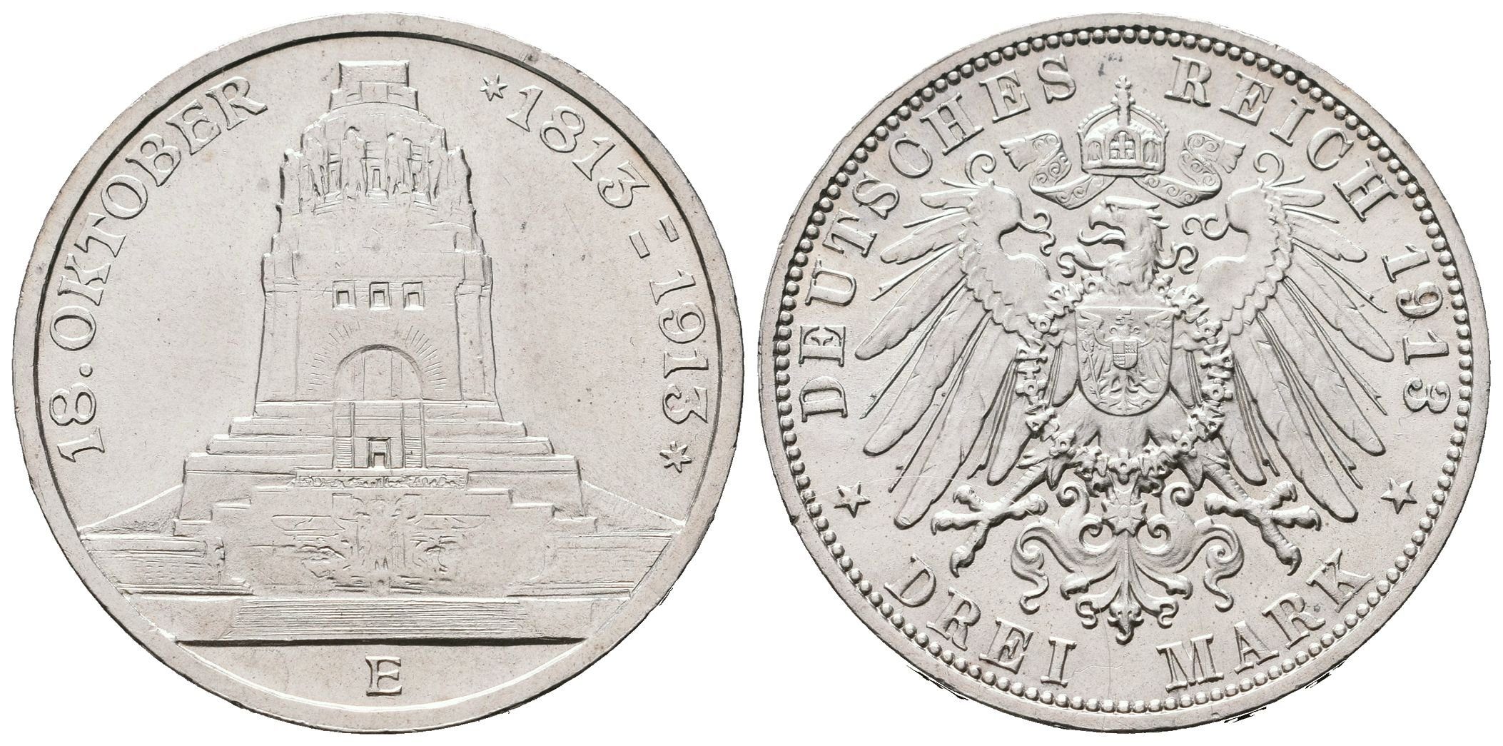 Sasko, 3 Marka 1913 A - 100. Výročí bitvy u Lipska