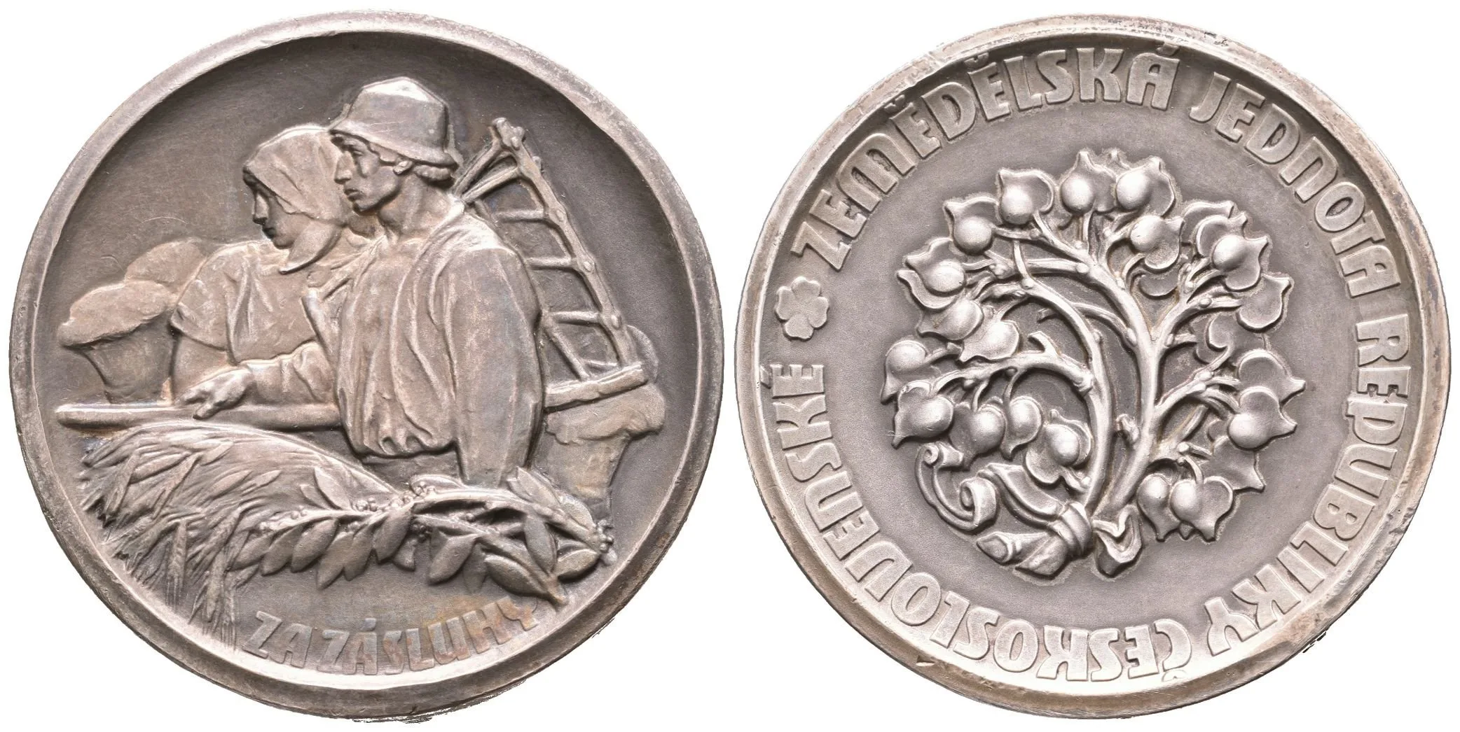 AR Medaile b.l. (Nesig.) - Záslužná medaile Zemědělské jednoty republiky Československé, — 1
