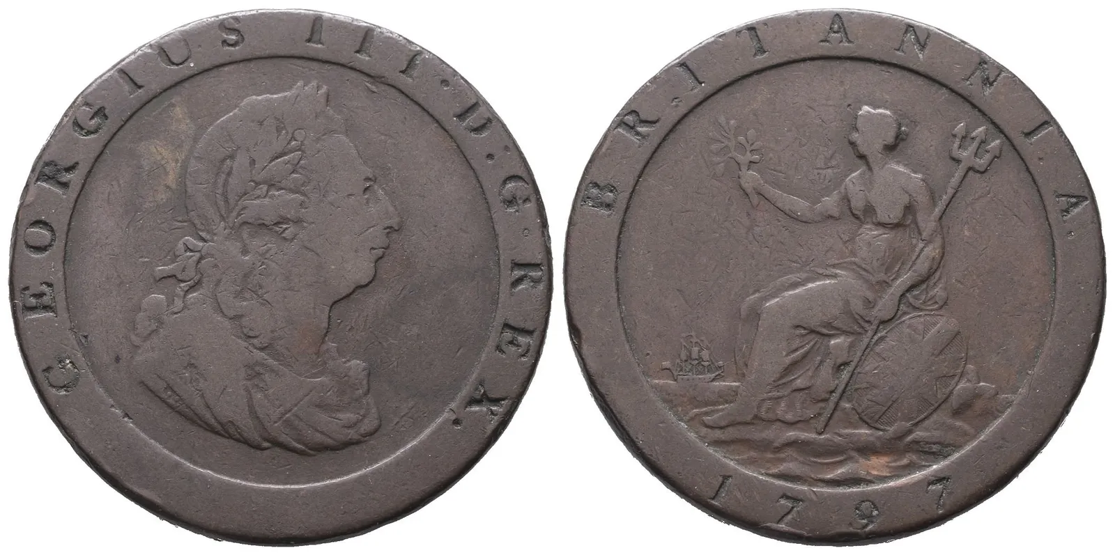 Velká Británie, Pence 1797 "Cartwheel"