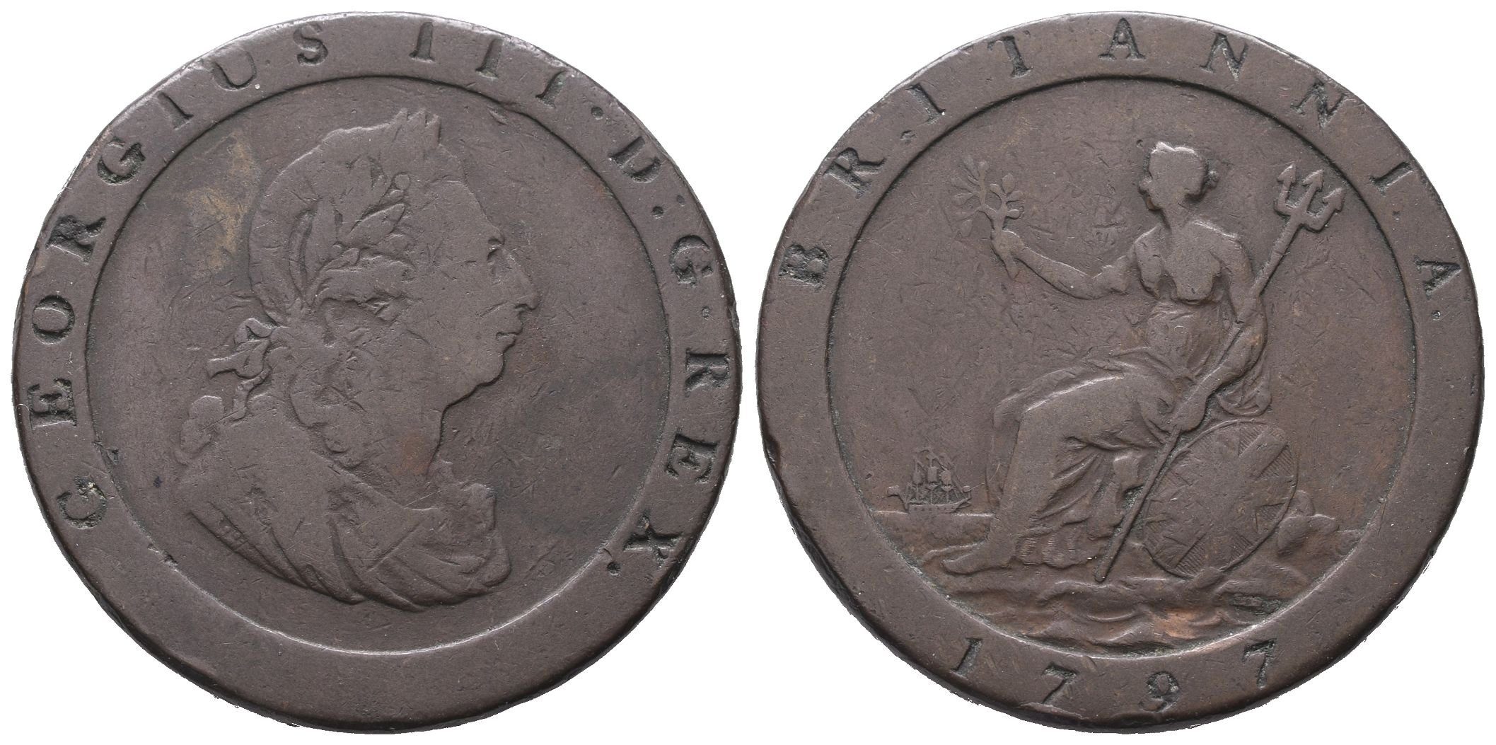 Velká Británie, Pence 1797 "Cartwheel"