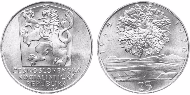 25 Kčs 1970 - 25. výročí osvobození Československa