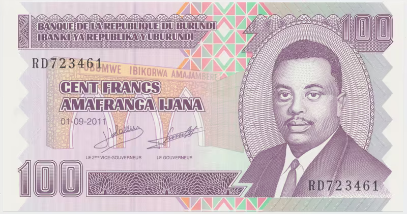 Burundi, 100 Francs 2010-2011, P.44