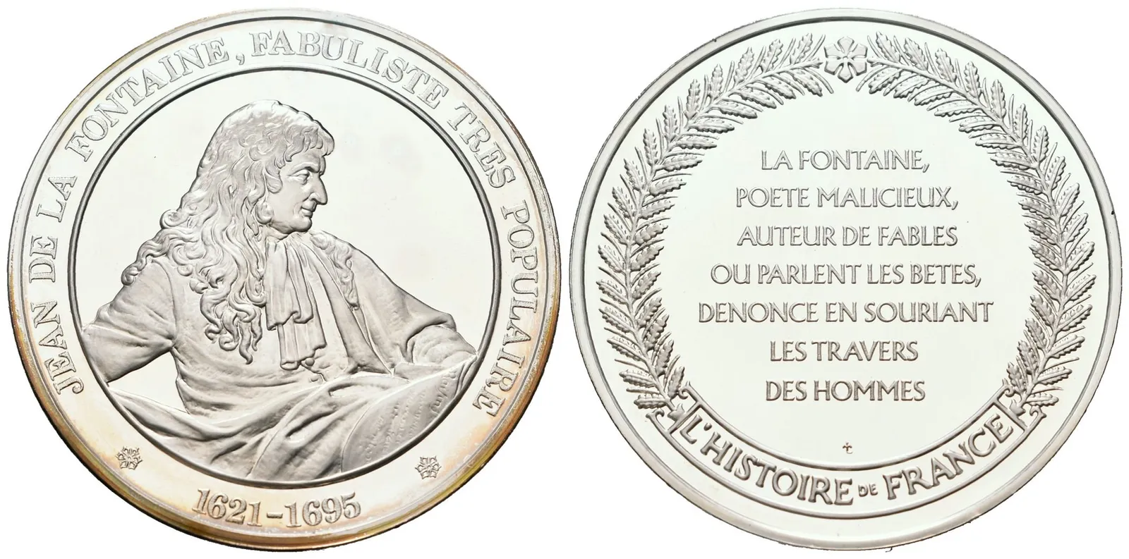 Francie - AR Medaile b.l. - Jean de la Fontaine