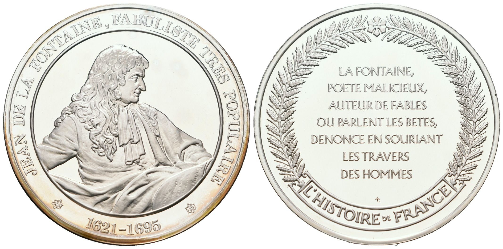 Francie - AR Medaile b.l. - Jean de la Fontaine