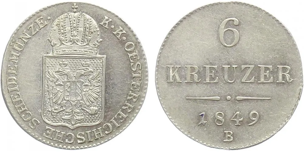 Konvenční měna, 1848 - 1857 — 1