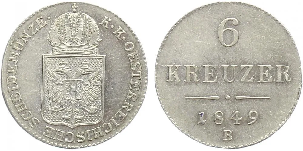 Konvenční měna, 1848 - 1857 — 1