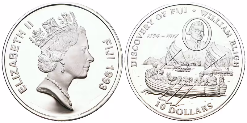 Fiji, 10 Dollars 1993 - William Bligh