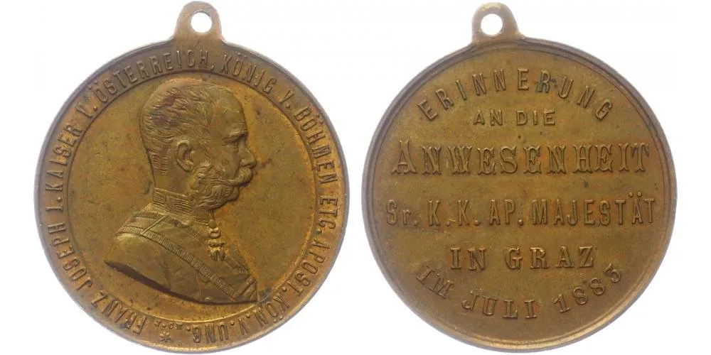 František Josef I., medaile na návštěvu a přítomnost císaře — 1