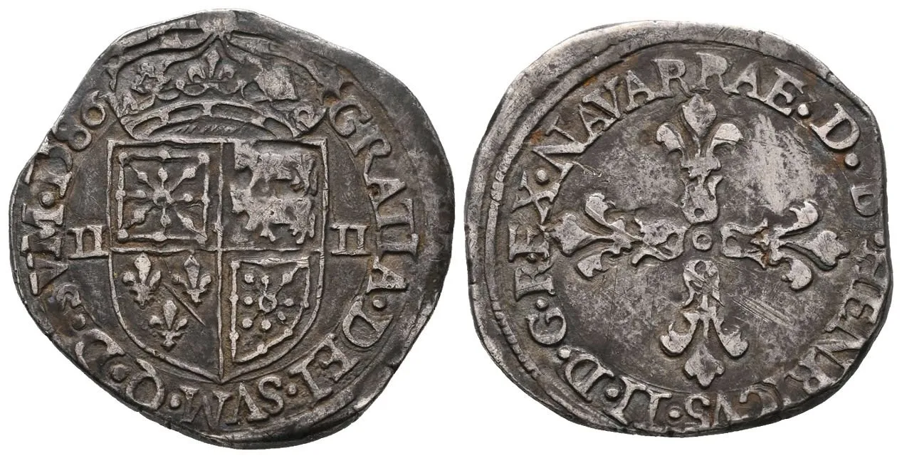 Francie, 1/4 Ecu d´Bearn 1586