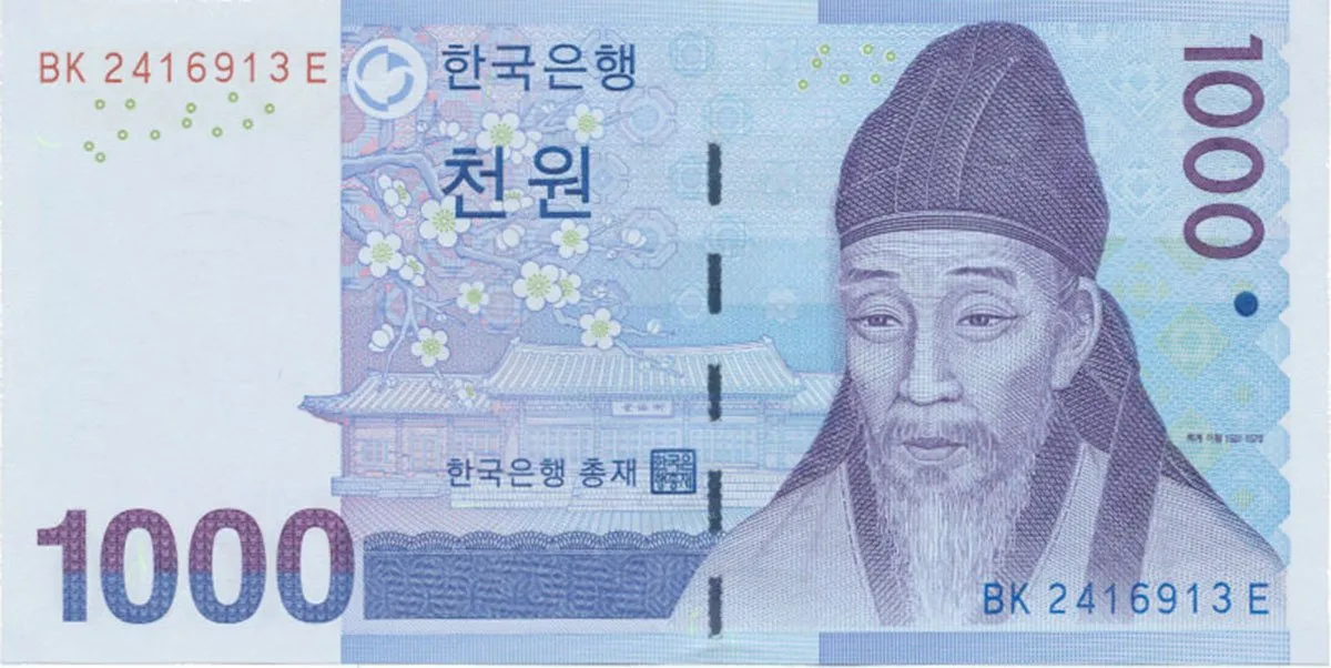 Jižní Korea, 1000 Won 2007, P.54a