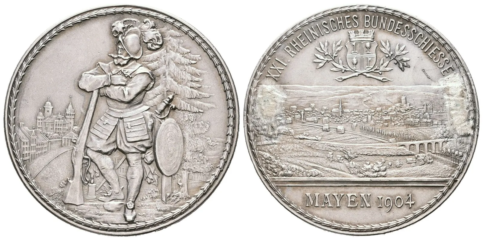AR Medaile 1904 - XXI. Rýnské spolkové střelby v Mayen. — 1