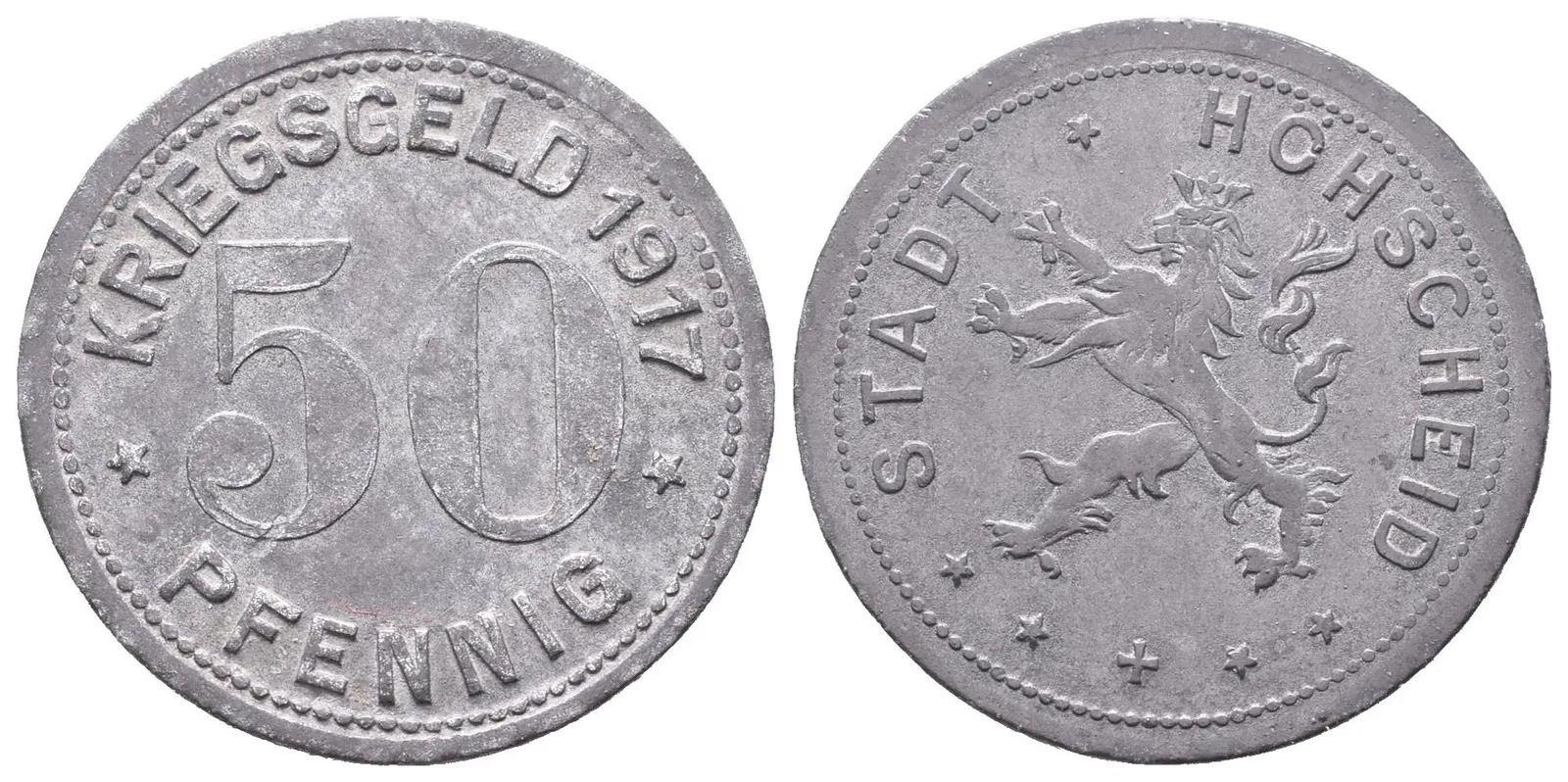 Nouzové ražby, 50 Pfennig 1917 - Höchscheid