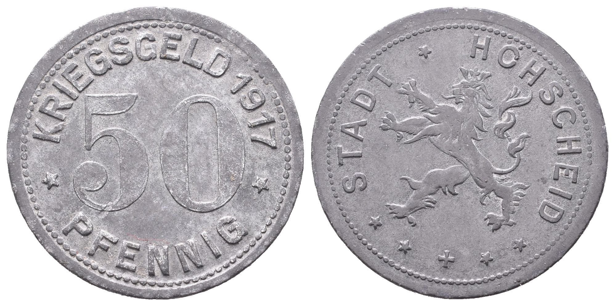 Nouzové ražby, 50 Pfennig 1917 - Höchscheid