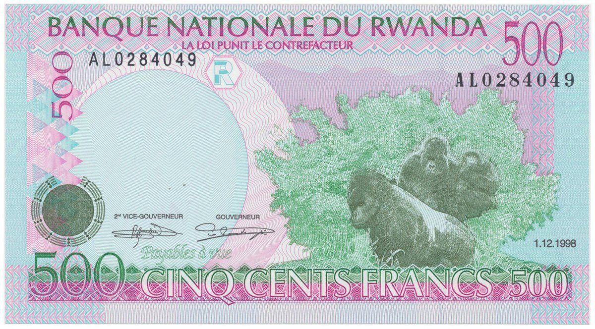 Rwanda, 500 Francs 1998, P.26a