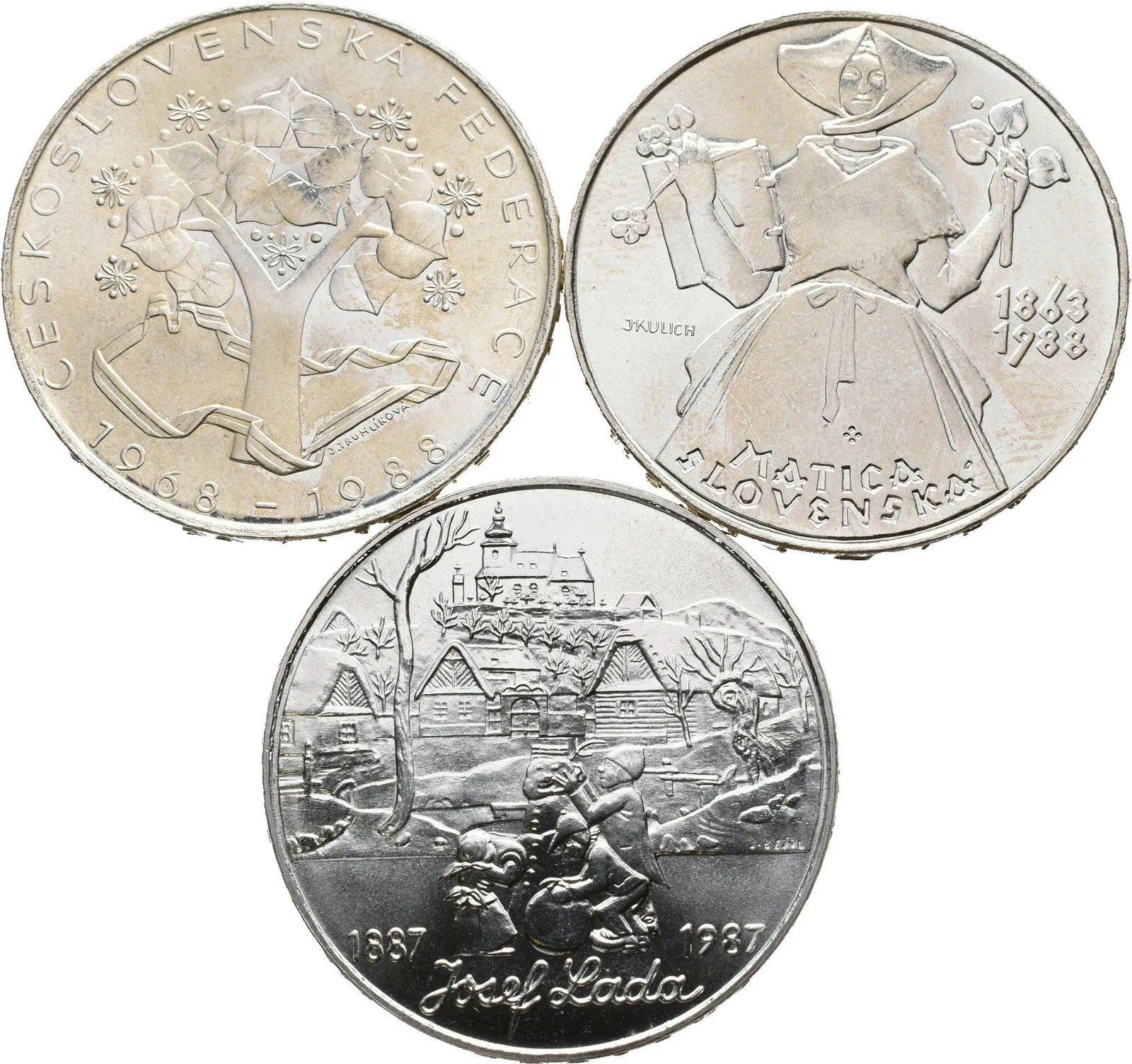 500 Kčs 1987 - Josef Lada + 500 Kčs 1988 - Československá federace a Matica Slovenská — 1
