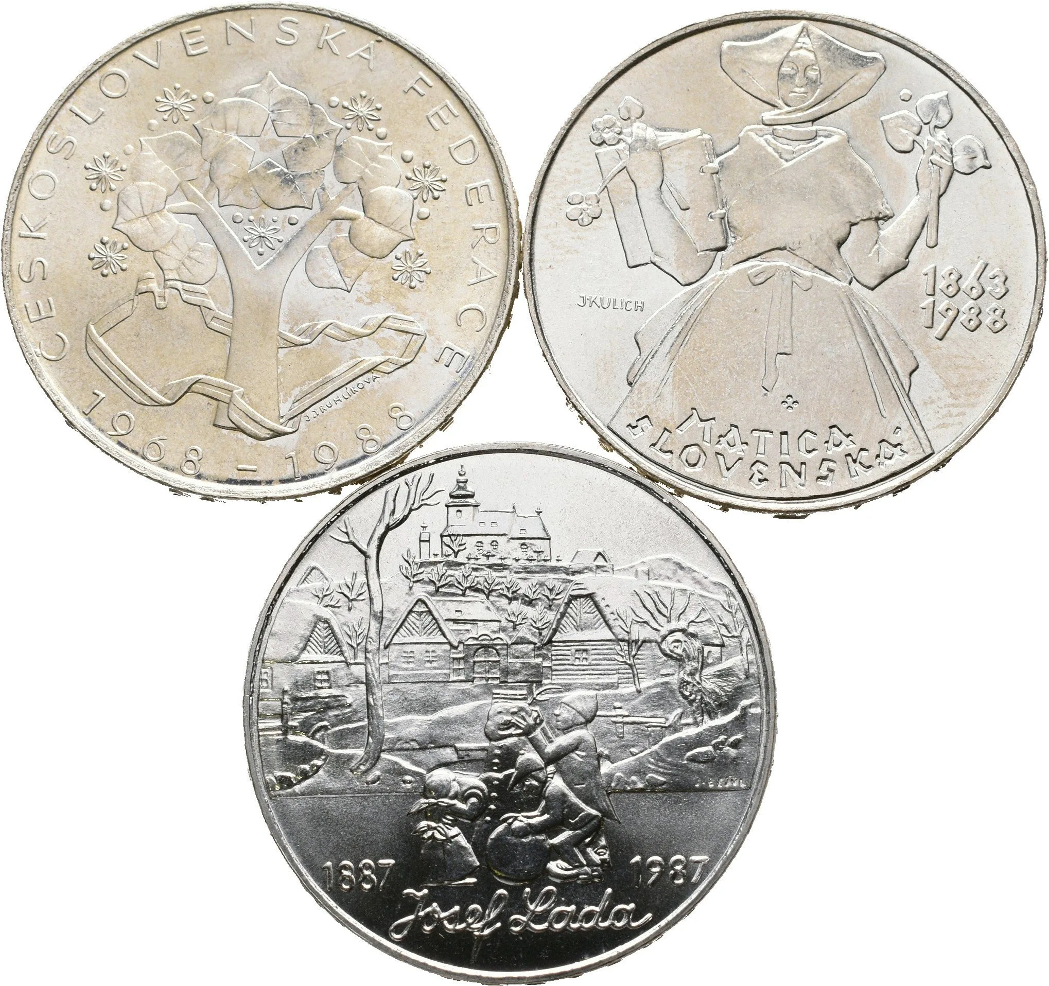 500 Kčs 1987 - Josef Lada + 500 Kčs 1988 - Československá federace a Matica Slovenská — 1