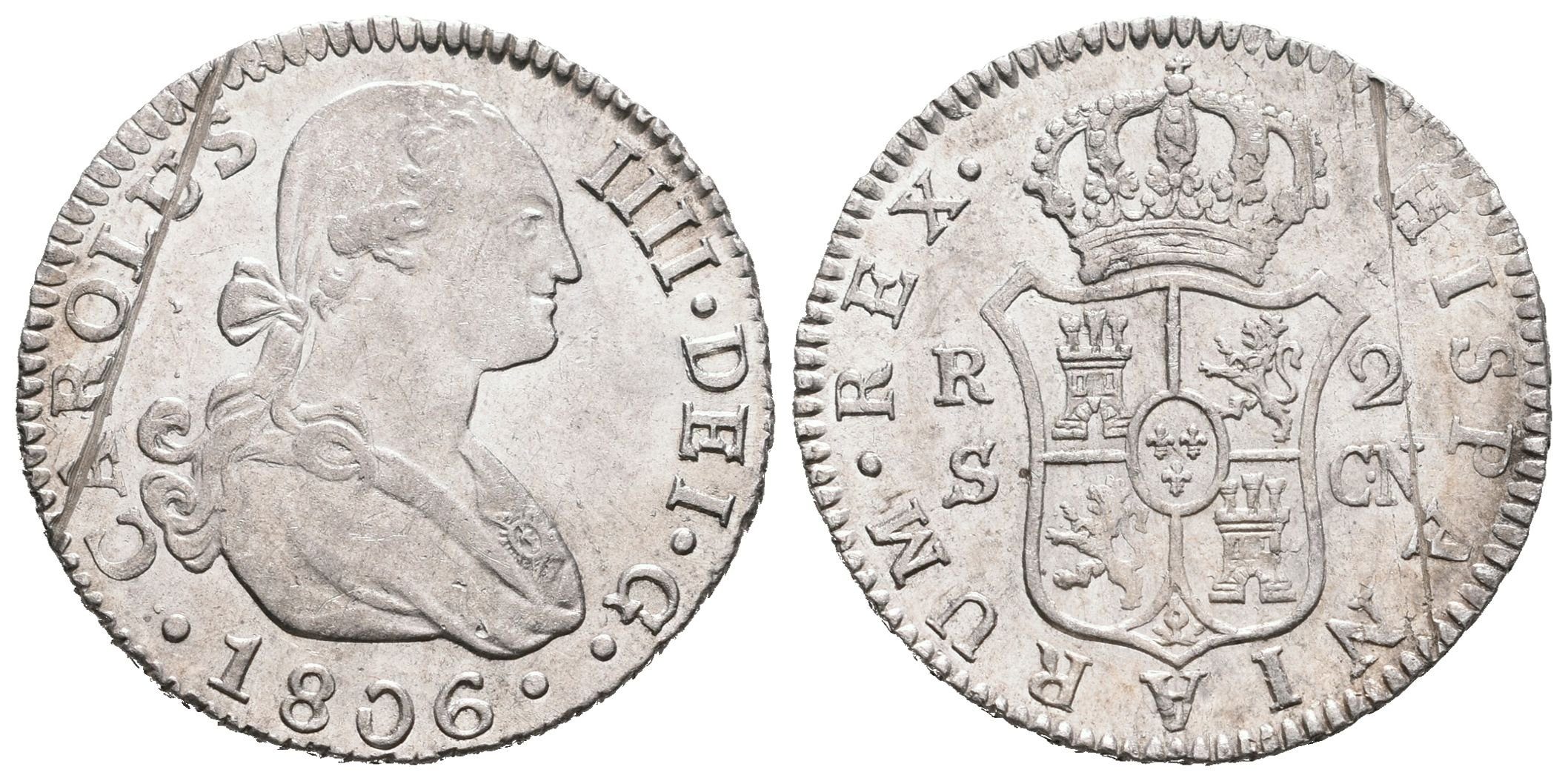 Španělsko, 2 Real 1806 S-CN