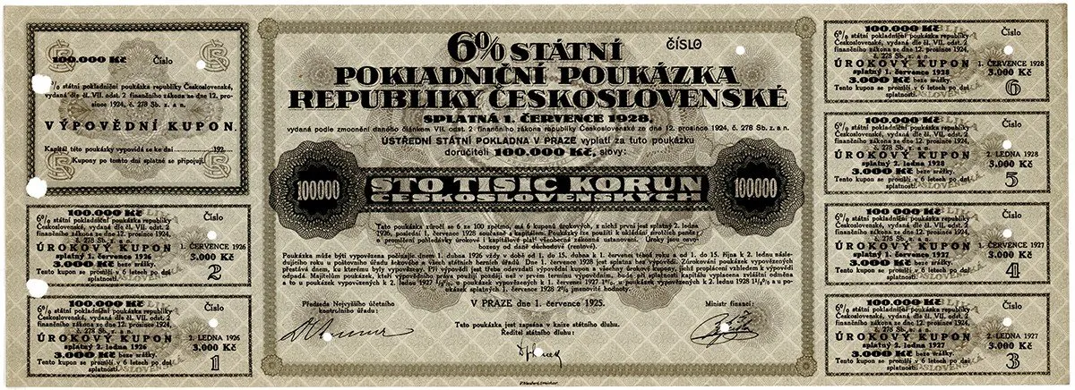Státní pokladniční poukázky, 1919 - 1939 — 1
